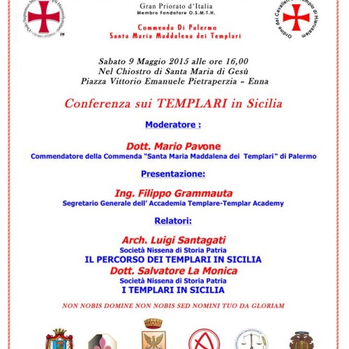 Conferenza -TEMPLARI IN SICILIA- Pietraperzia