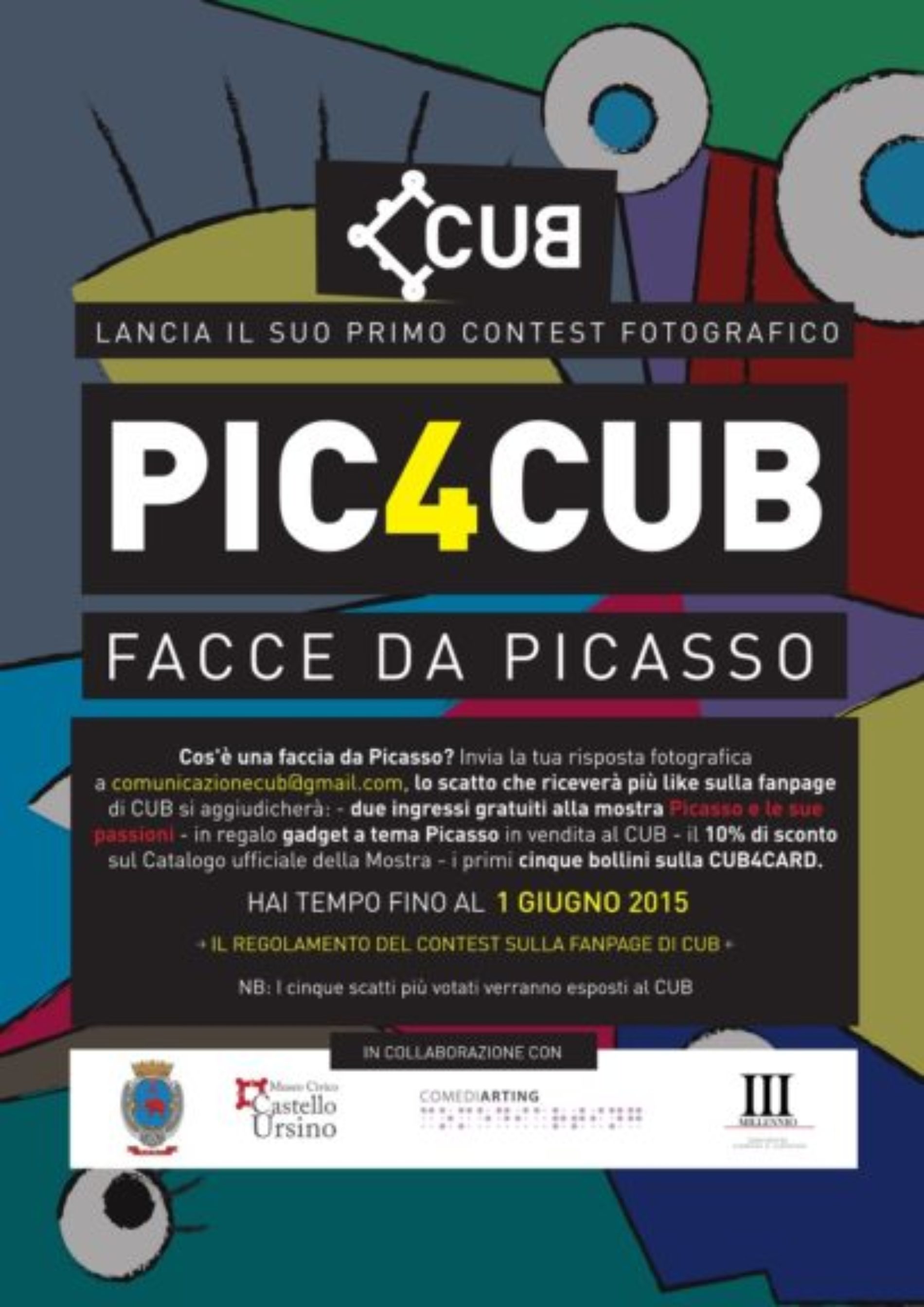 Catania. Castello Ursino Bookshop lancia PIC4CUB – Faccia da Picasso Un contest fotografico che mette in palio 2 biglietti per Picasso e le sue Passioni   