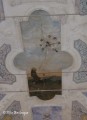 Particolare del grande affresco che rappresenta san Francesco mentre riceve le stigmate