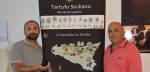 Manolo Bontempo, lo chef barrese a Parma che promuove il tartufo Siciliano tanto apprezzato al Nord Italia. a lato il micologo barrese Giuseppe Zuccalà