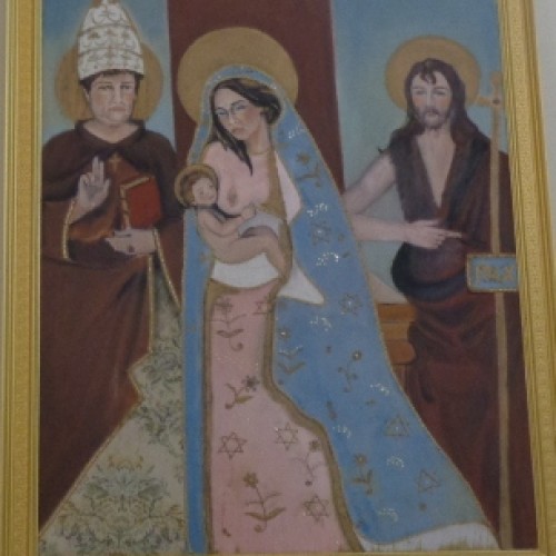 Regalata tela della Madonna della Stella alla chiesa San Nicolò