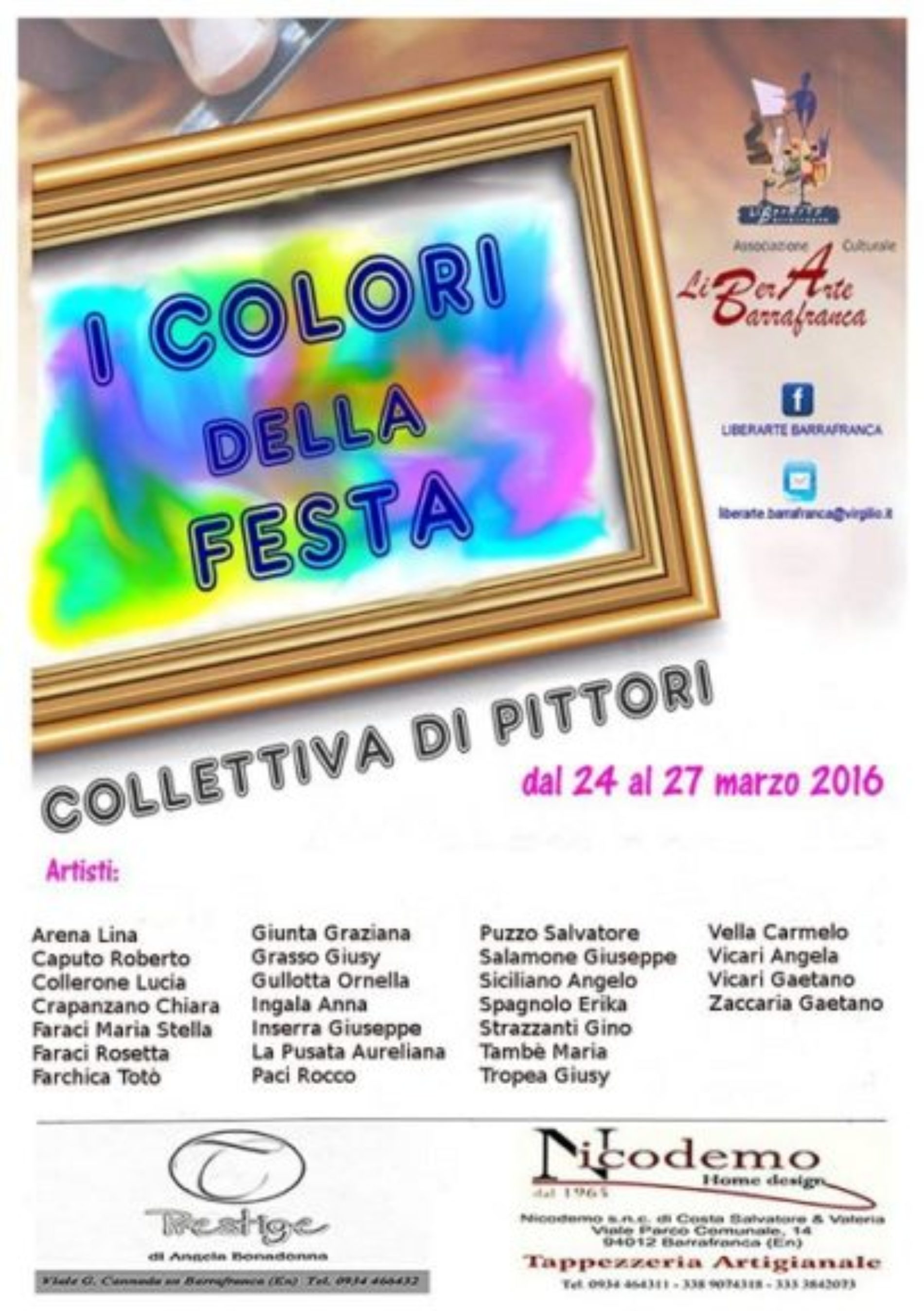 “I Colori della Festa”- Collettiva di arti visive a Barrafranca