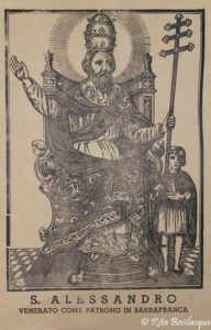 Antico santino di sant'Alessandro