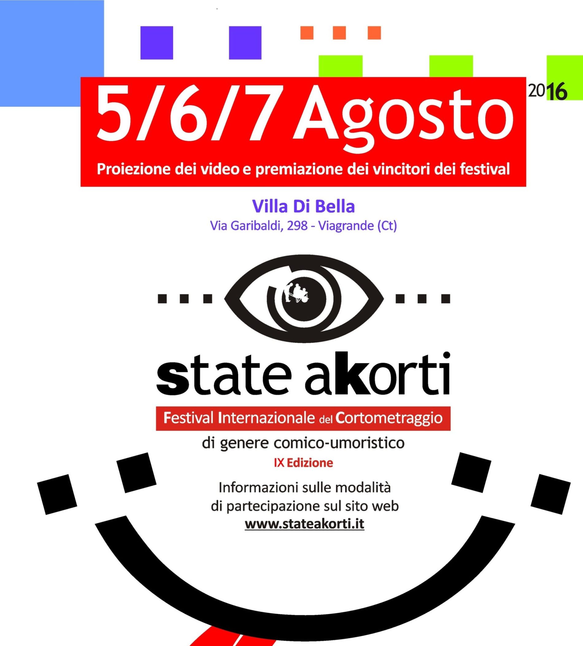 A Viagrande (CT) la IX edizione di State Akorti – Festival internazionale del cortometraggio comico-umoristico