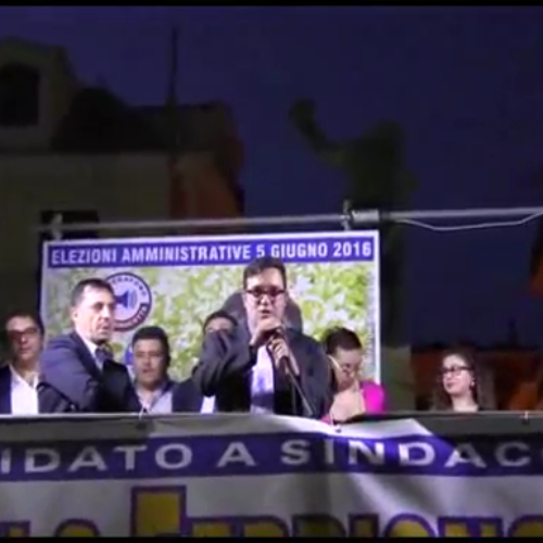 Comizio coalizione Angelo Ferrigno sindaco del 27 Maggio 2016