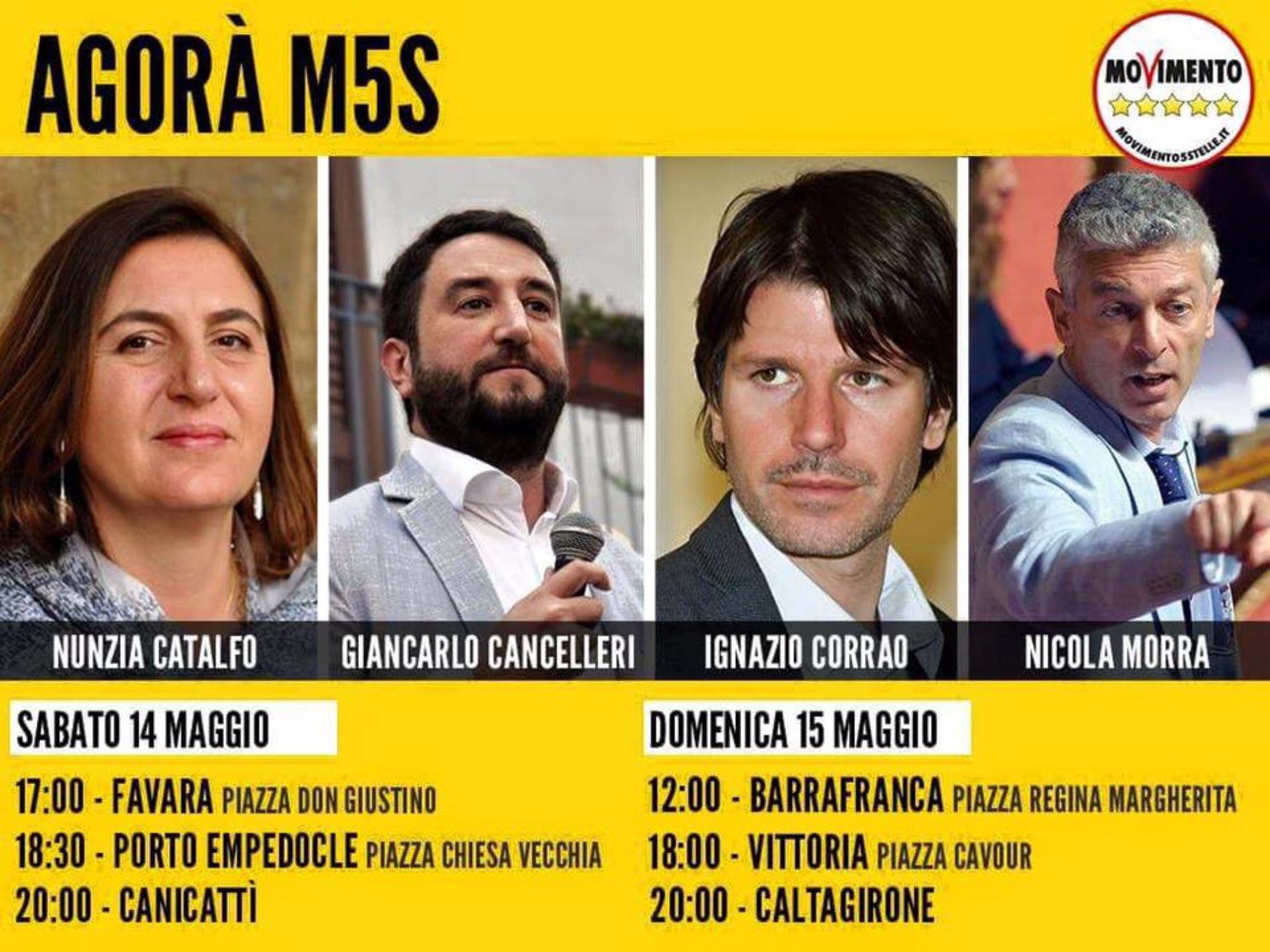 Quattro deputati del M5S incontrano i barresi in piazza Domenica 15 Maggio