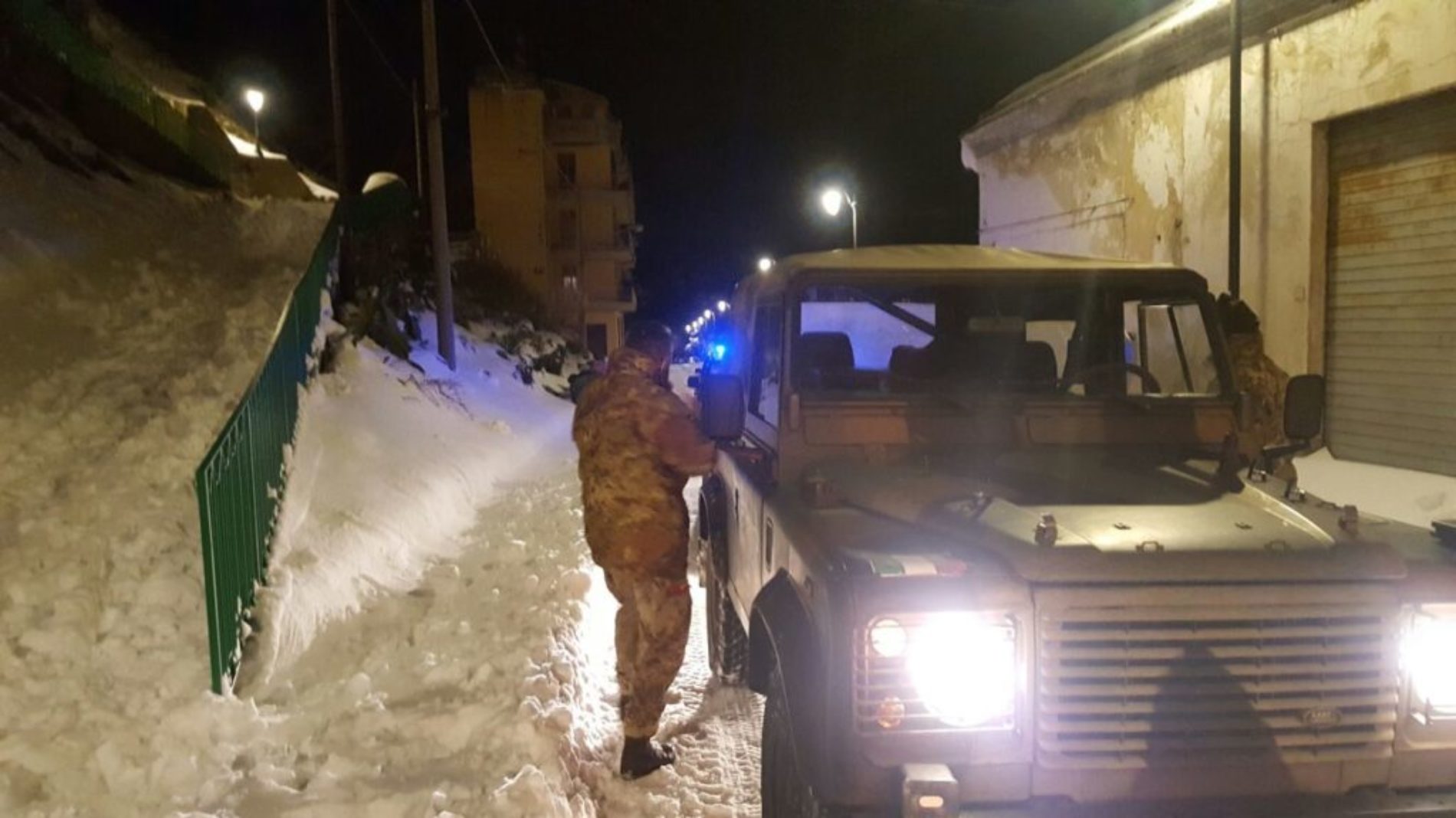 Troina, emergenza neve, arriva l’esercito