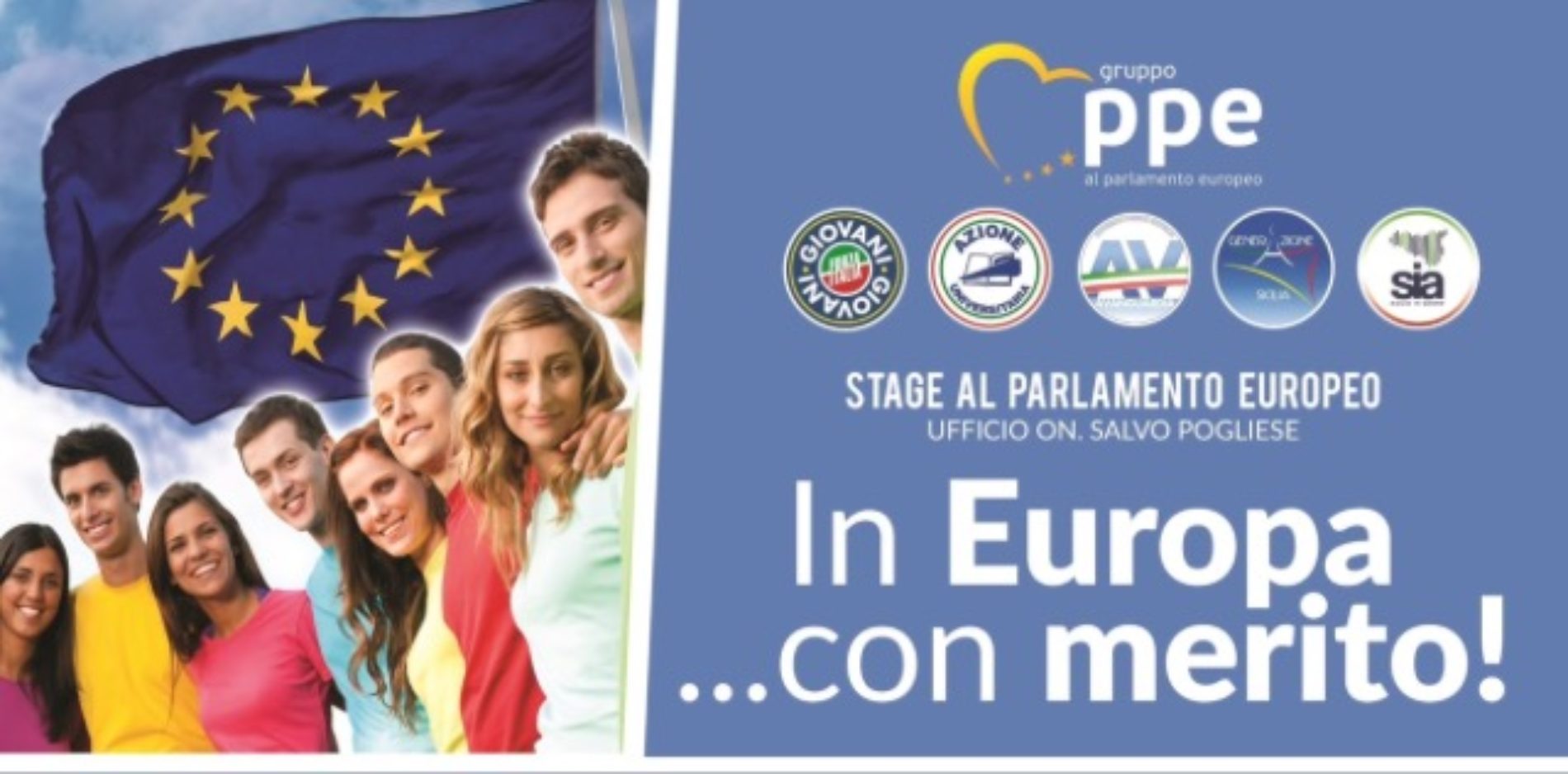 Conferenza stampa all’evento “In Europa… con merito!” a Catania nella facoltà di Scienze Politiche dove verranno presentati i 6 giovani stagisti che si recheranno a Bruxelles