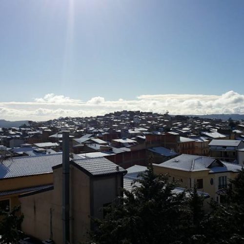 Barrafranca, la Befana del 2017 porta la neve con una temperatura poco sotto lo zero