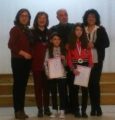 Simona Giunta e Giulia Paternò, le alunne premiate nella fase provinciale a Enna con gli insegnanti - Copia