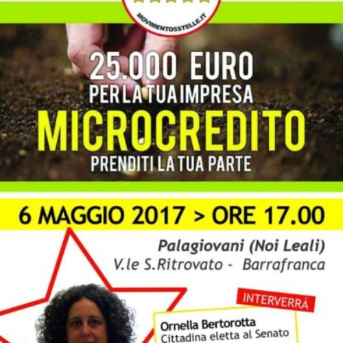La Cittadina al Senato Ornella Bertorotta a Barrafranca per parlare di Microcredito