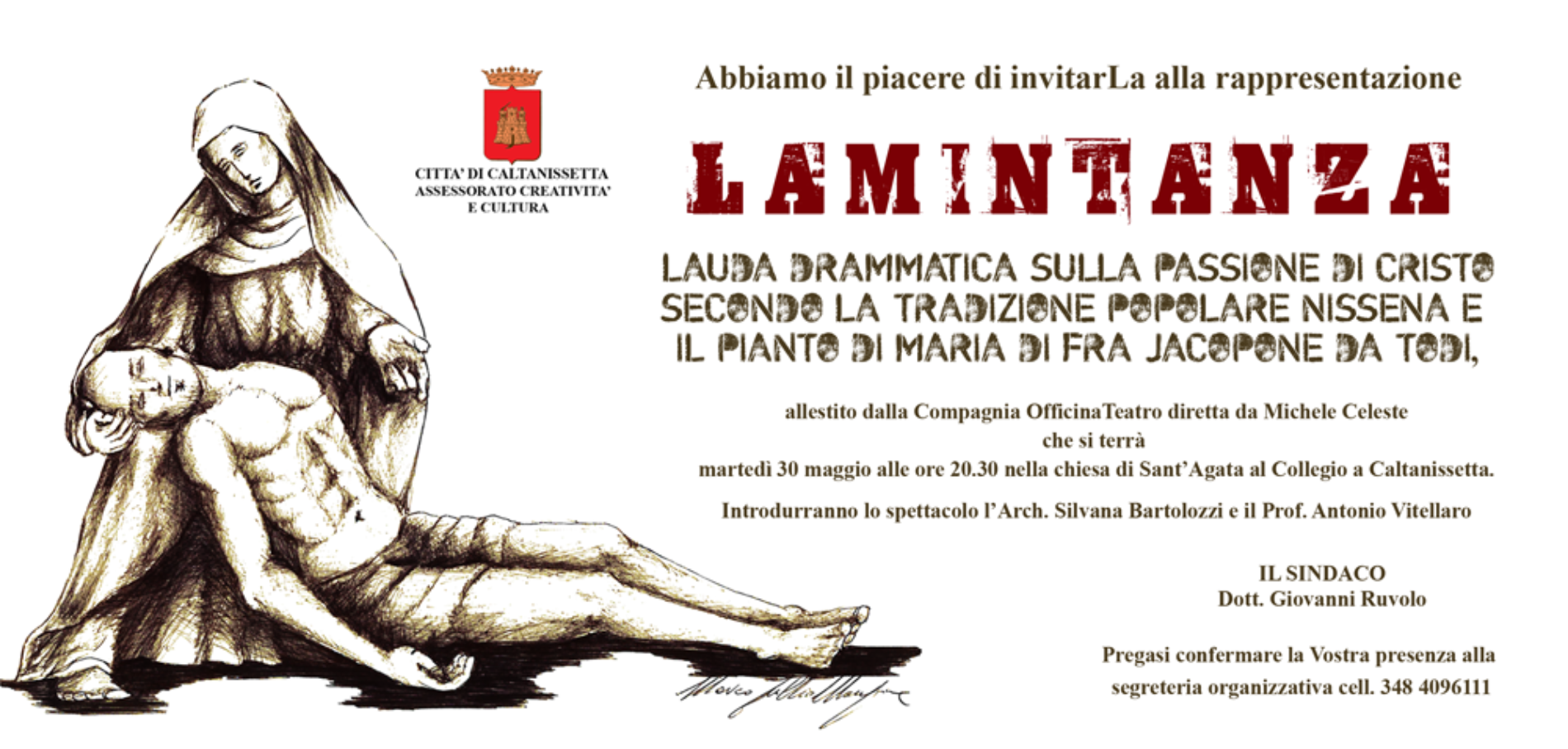 Rappresentazione del dramma sulla Passione di Cristo intitolato “Lamintanza”
