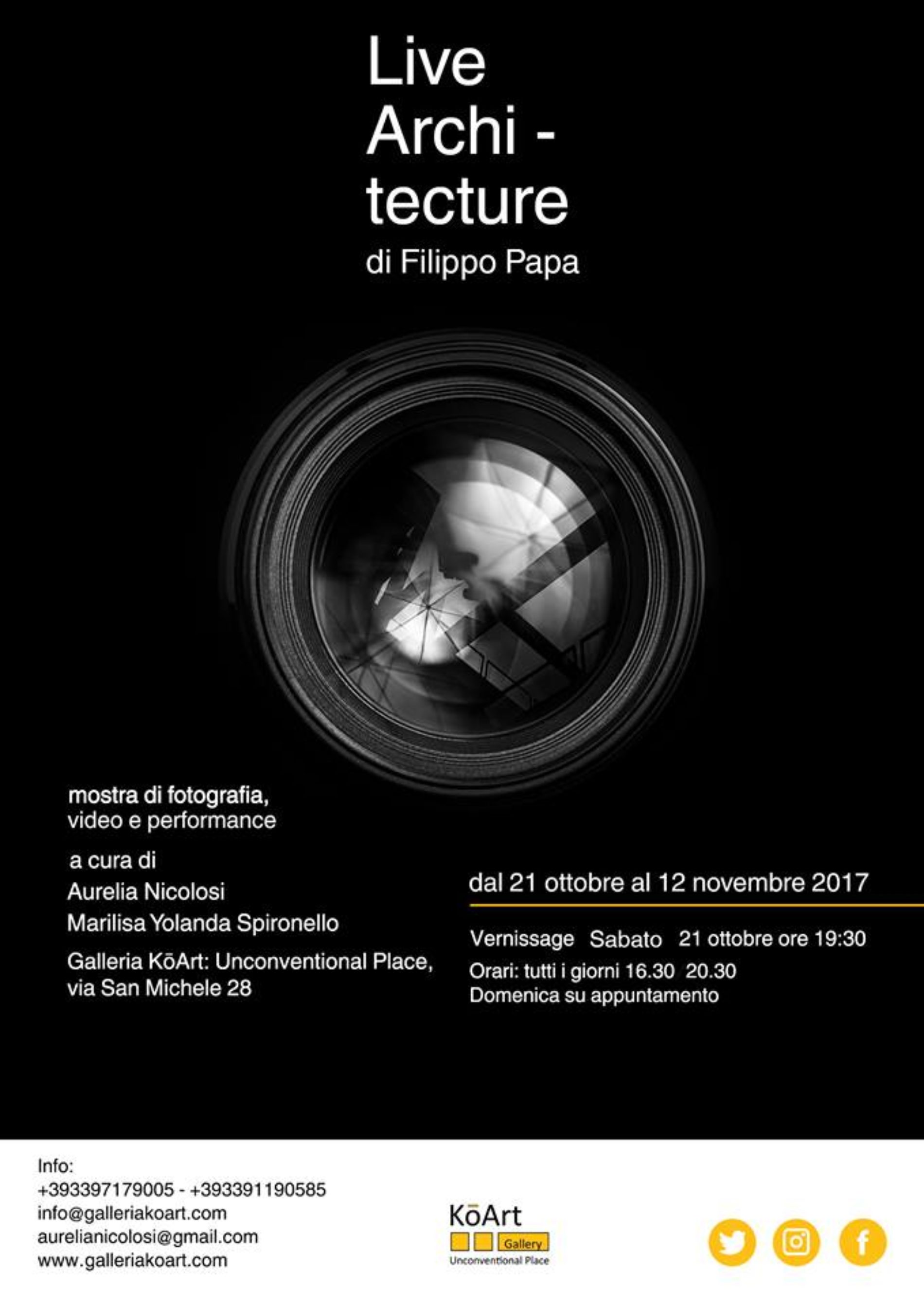 Inaugurata la mostra personale ” Live Architecture” di Filippo Papa