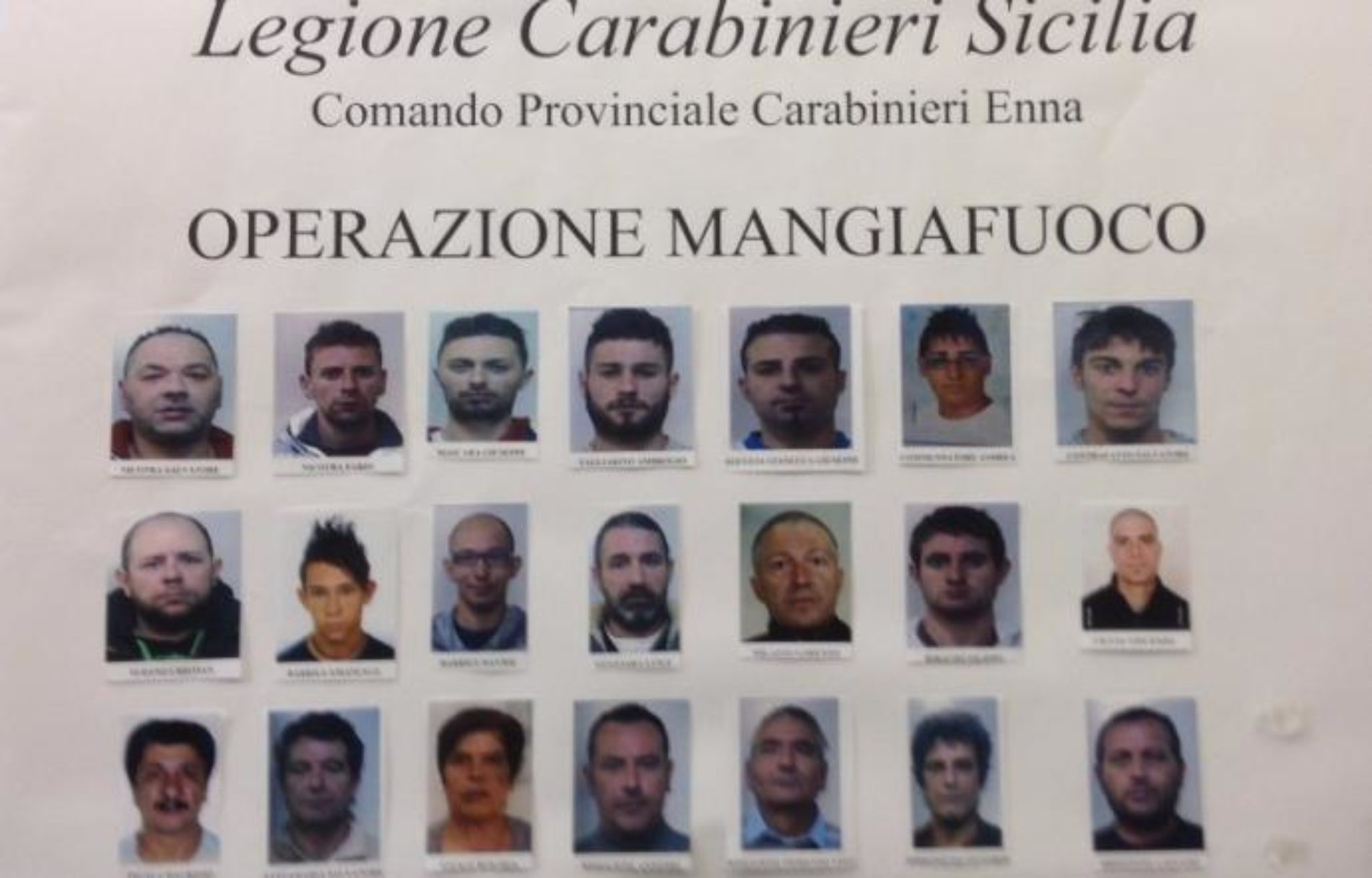 Operazione “Mangiafuoco”. Vasta operazione antidroga con l’arresto di 21 persone