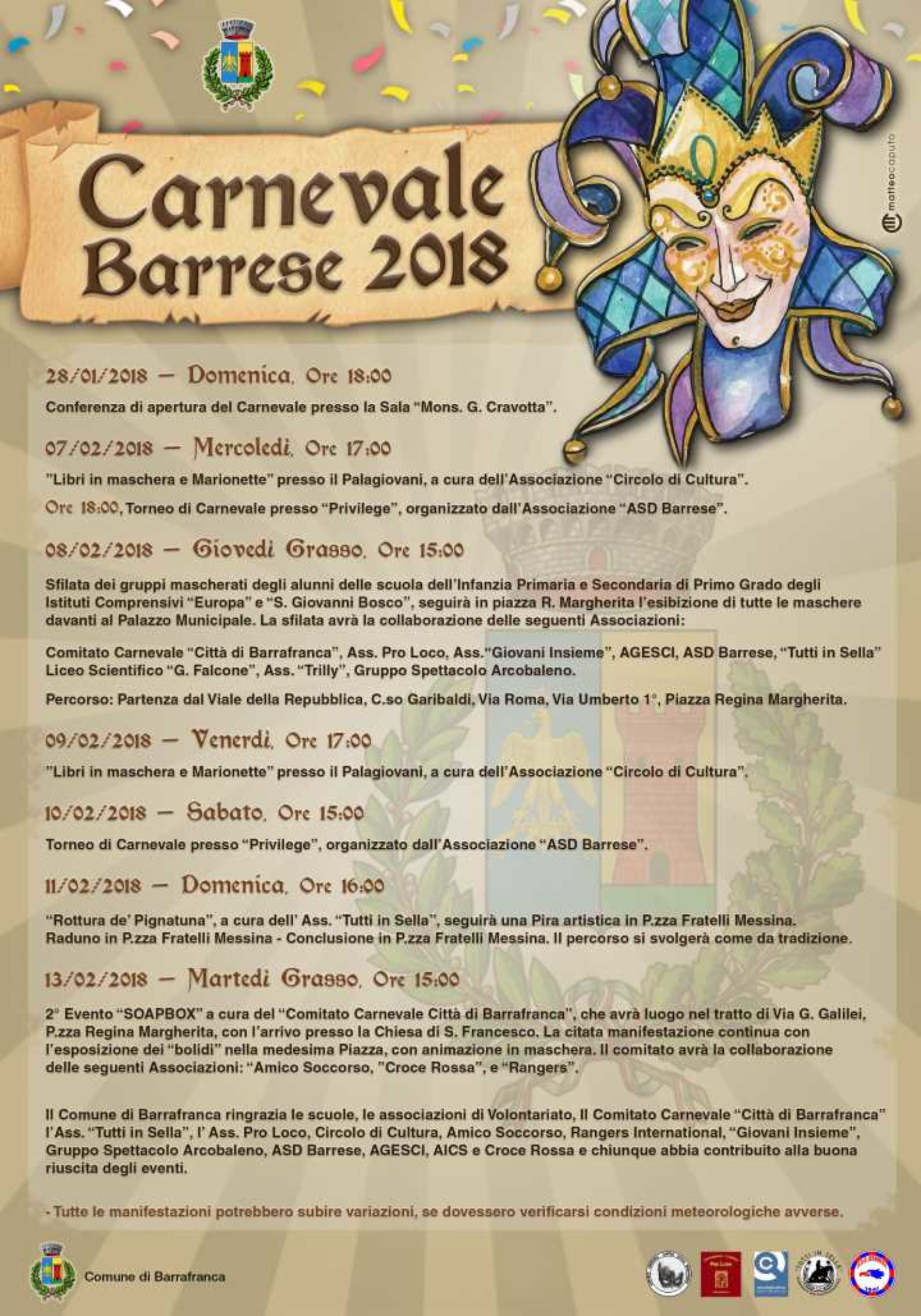 Video/ Si respira Aria di festa per la presentazione del carnevale Barrese 2018