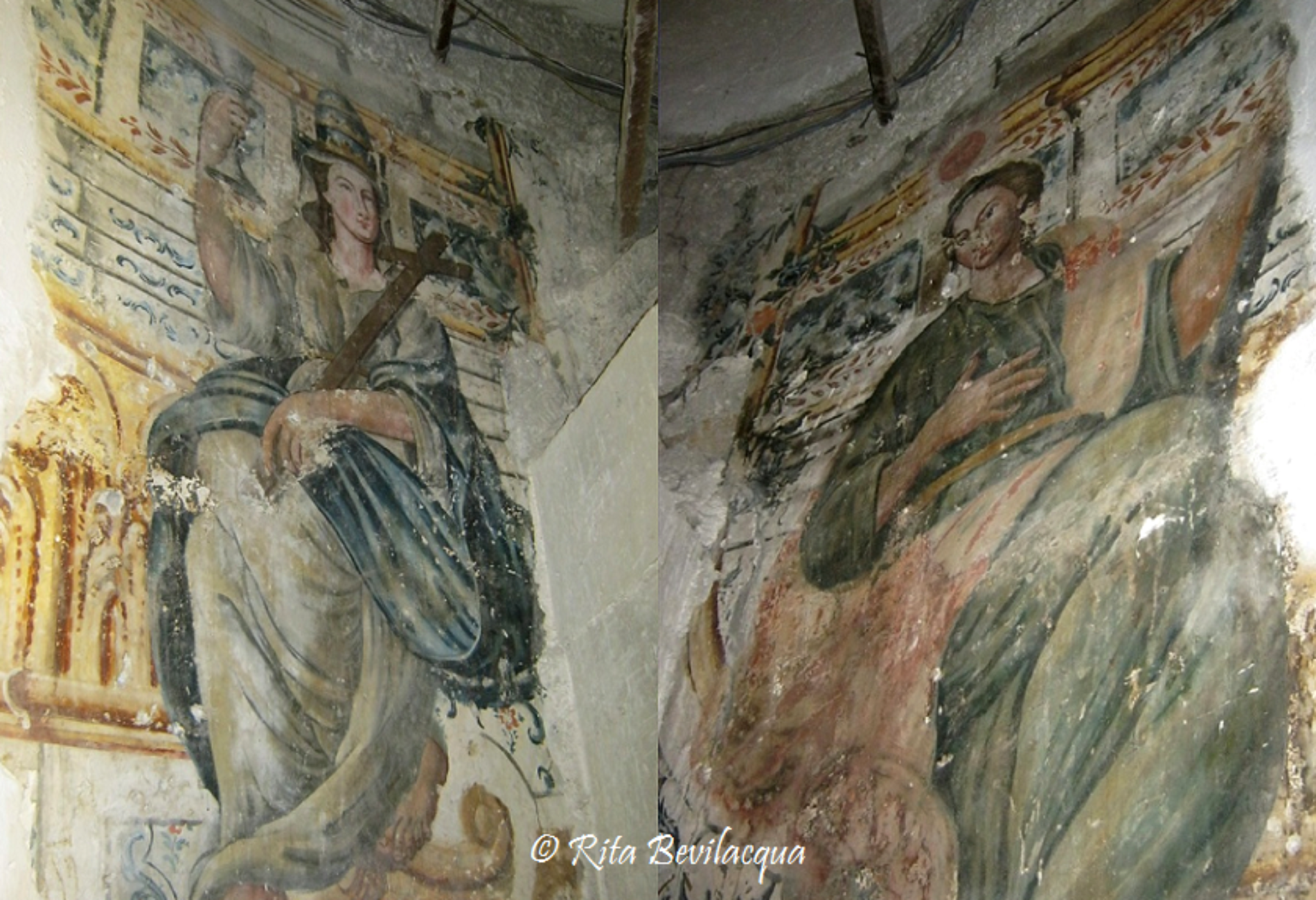 FIDES e SPES: i due affreschi di donna presenti  nell’abside dell’altare della chiesa Maria SS. della Stella