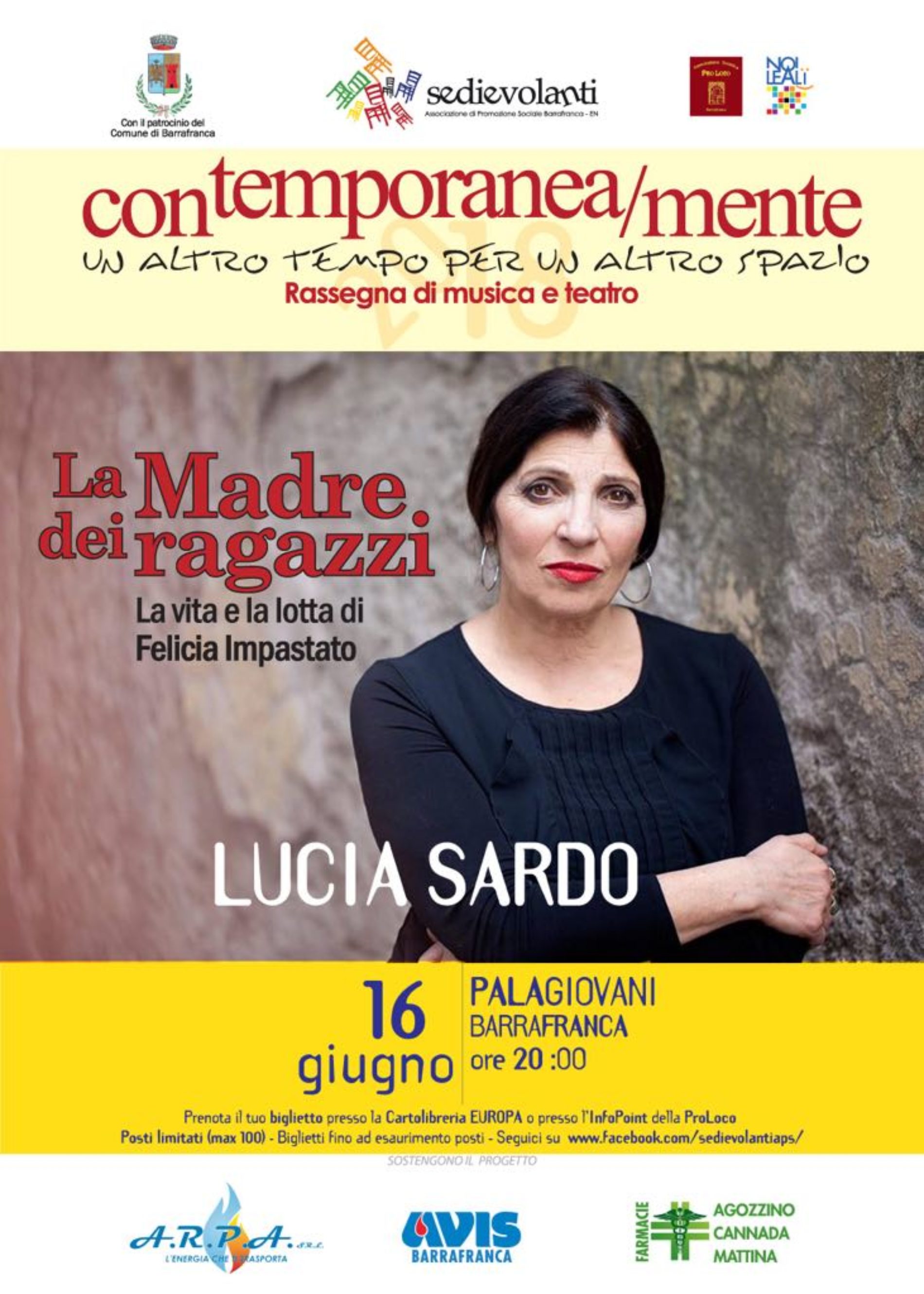 Barrafranca. “Contemporanea/mente2018”, è la volta di Lucia Sardo ne ‘La Madre dei ragazzi’.