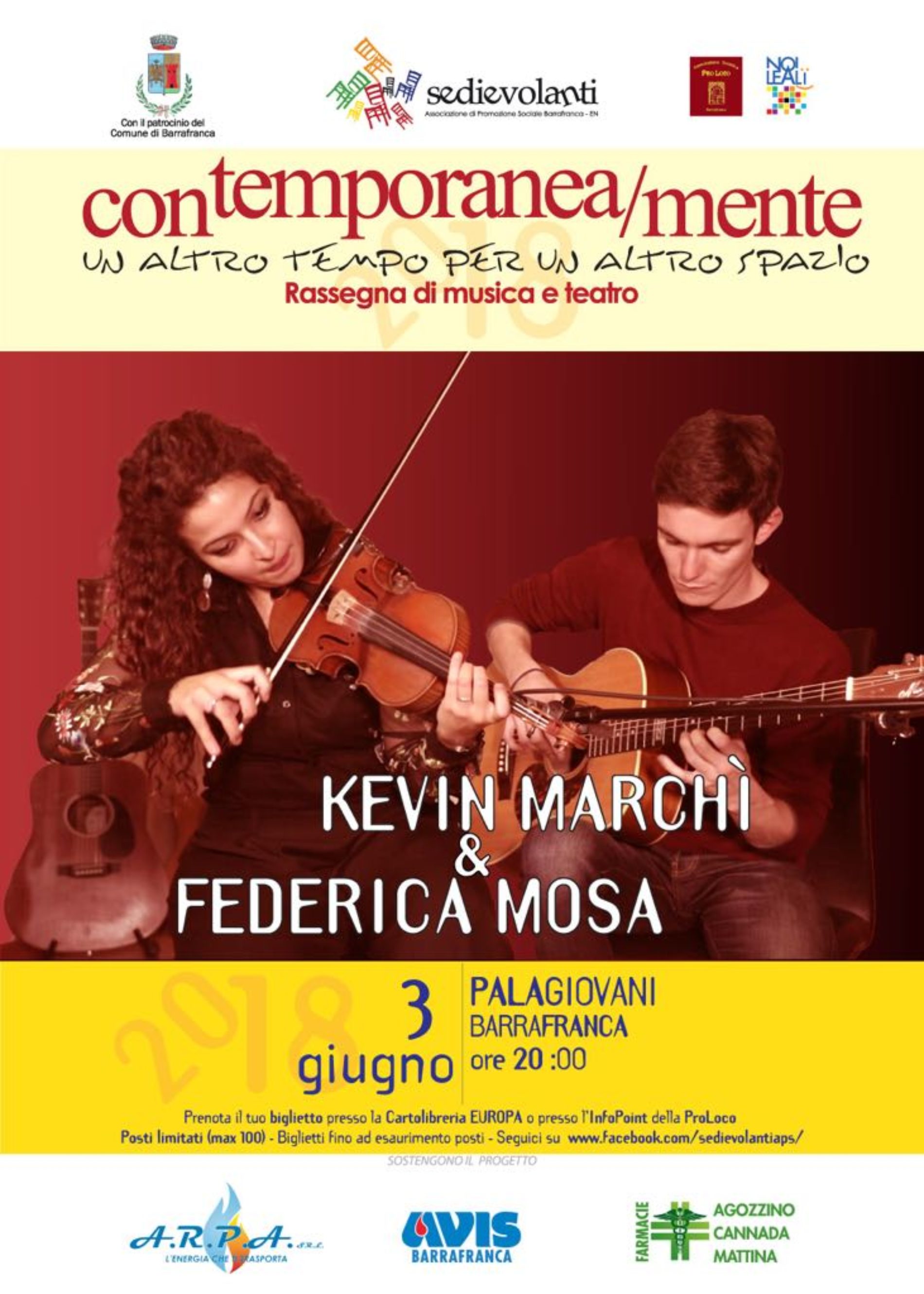 Domenica 3 giugno talento e virtuosismo al Palagiovani di Barrafranca