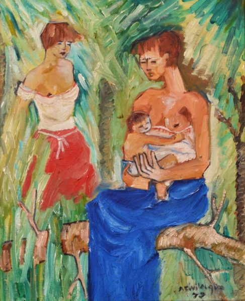 SENZA TITOLO, olio su tela cm. 40x50, anno 1977