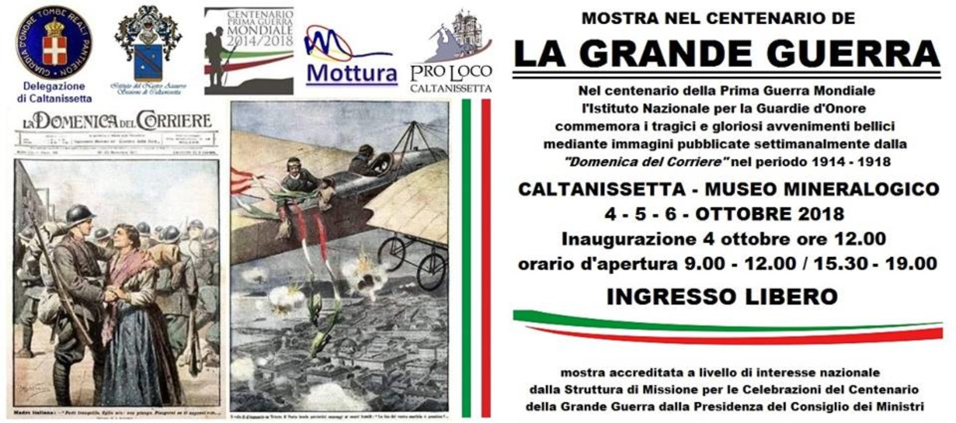 Mostra “LA GRANDE GUERRA” presso il Museo Mineralogico di Caltanissetta