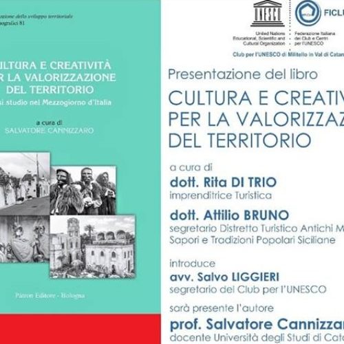 Militello Val di Catania: presentazione del volume CULTURA E CREATIVITA’ PER LA VALORIZZAZIONE DEL TERRITORIO prof. Salvatore Cannizzaro