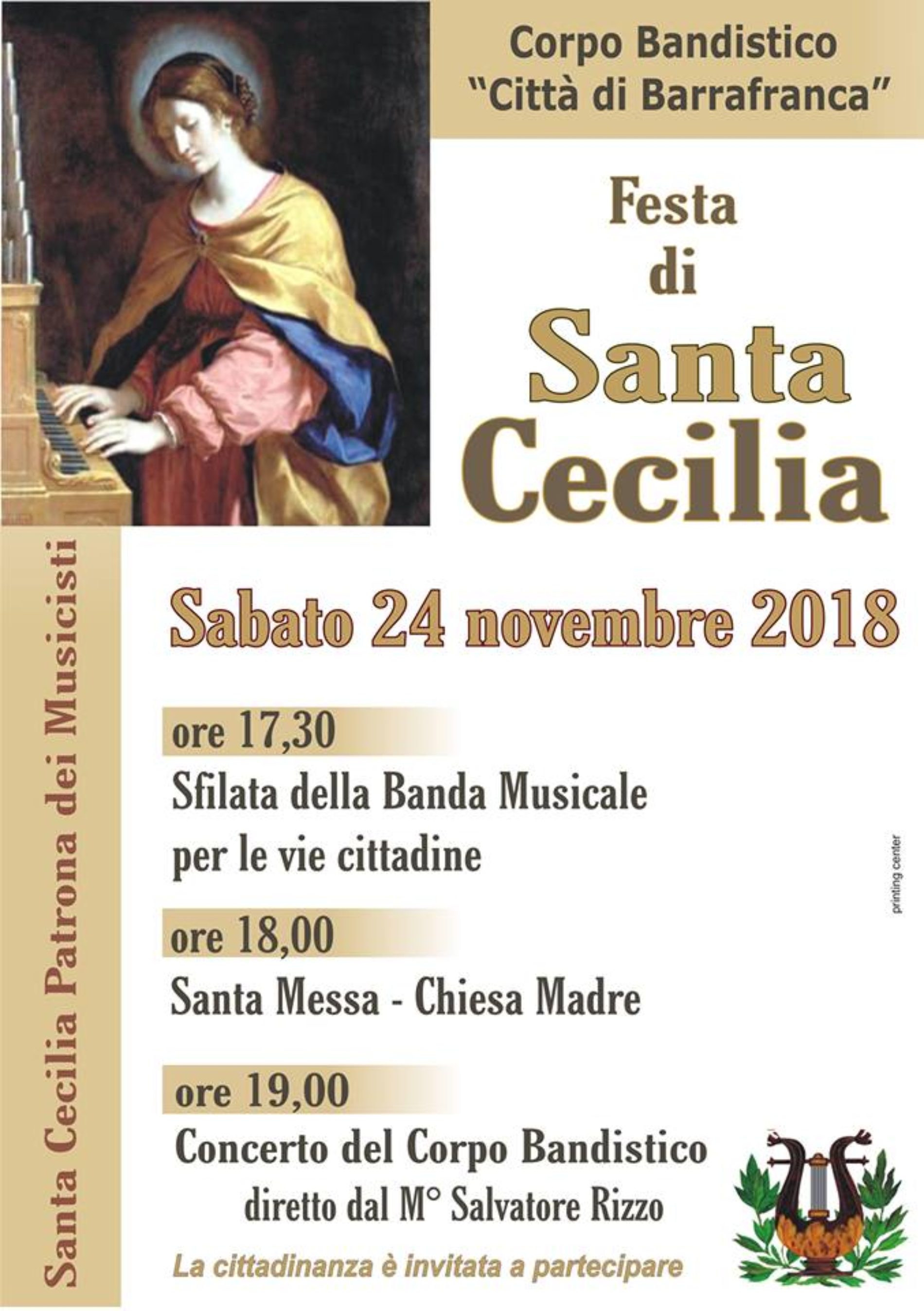 Concerto di Santa Cecilia, gruppo bandistico Città di Barrafranca