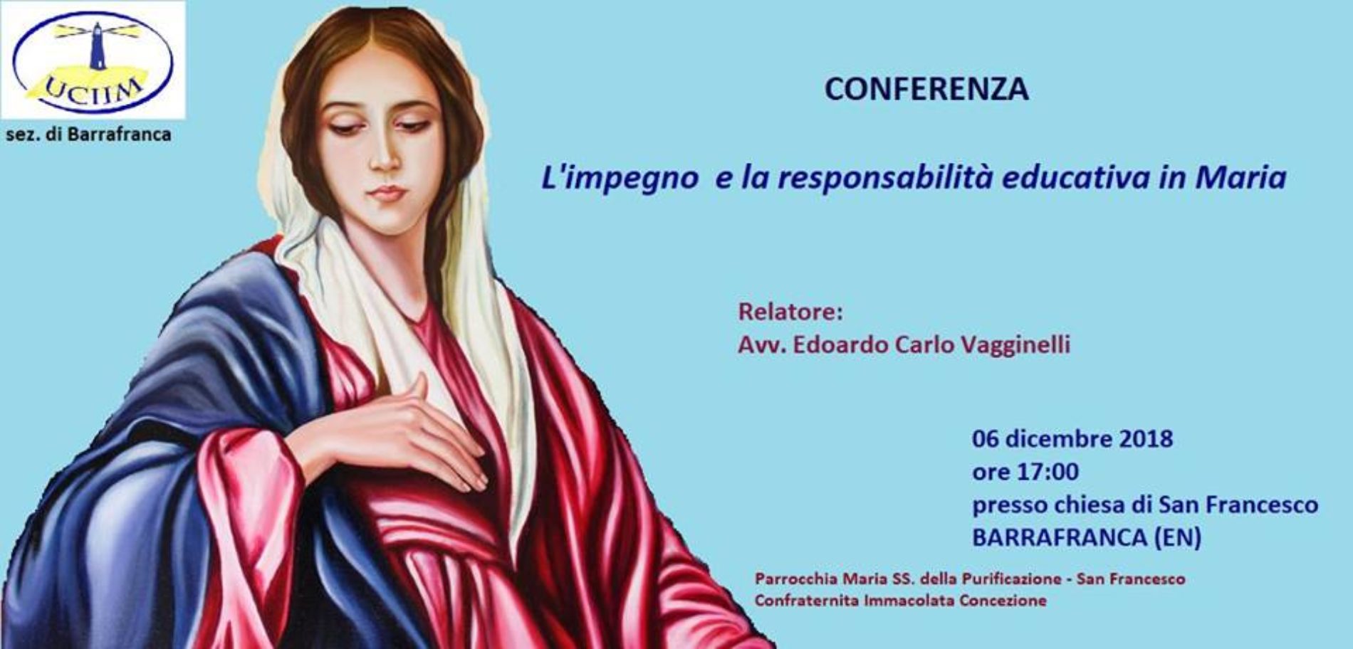 Conferenza:  “L’impegno e la responsabilità educativa in Maria”