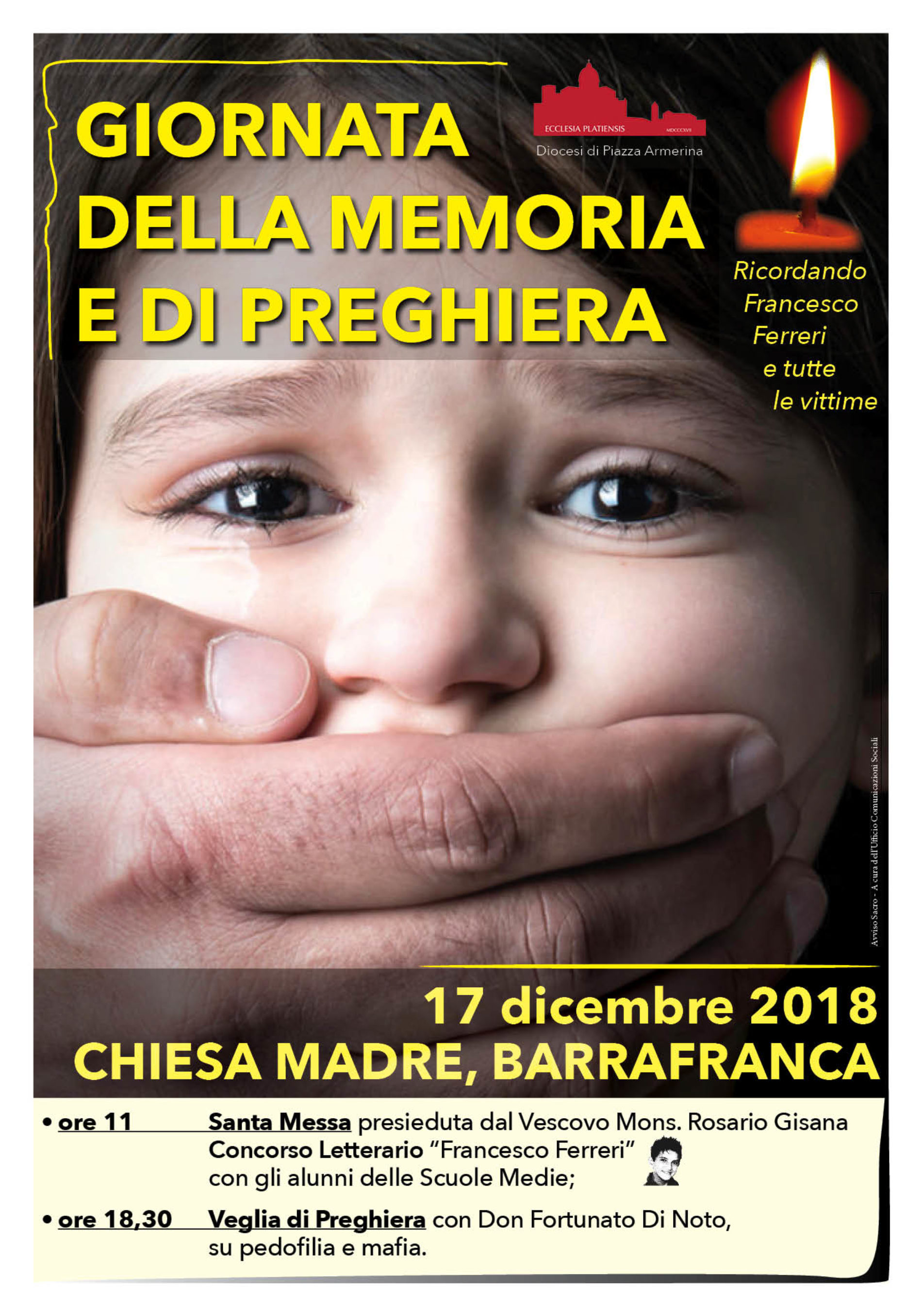 PEDOFILIA E MAFIA/DON DI NOTO (METER) A BARRAFRANCA IL 17 DICEMBRE