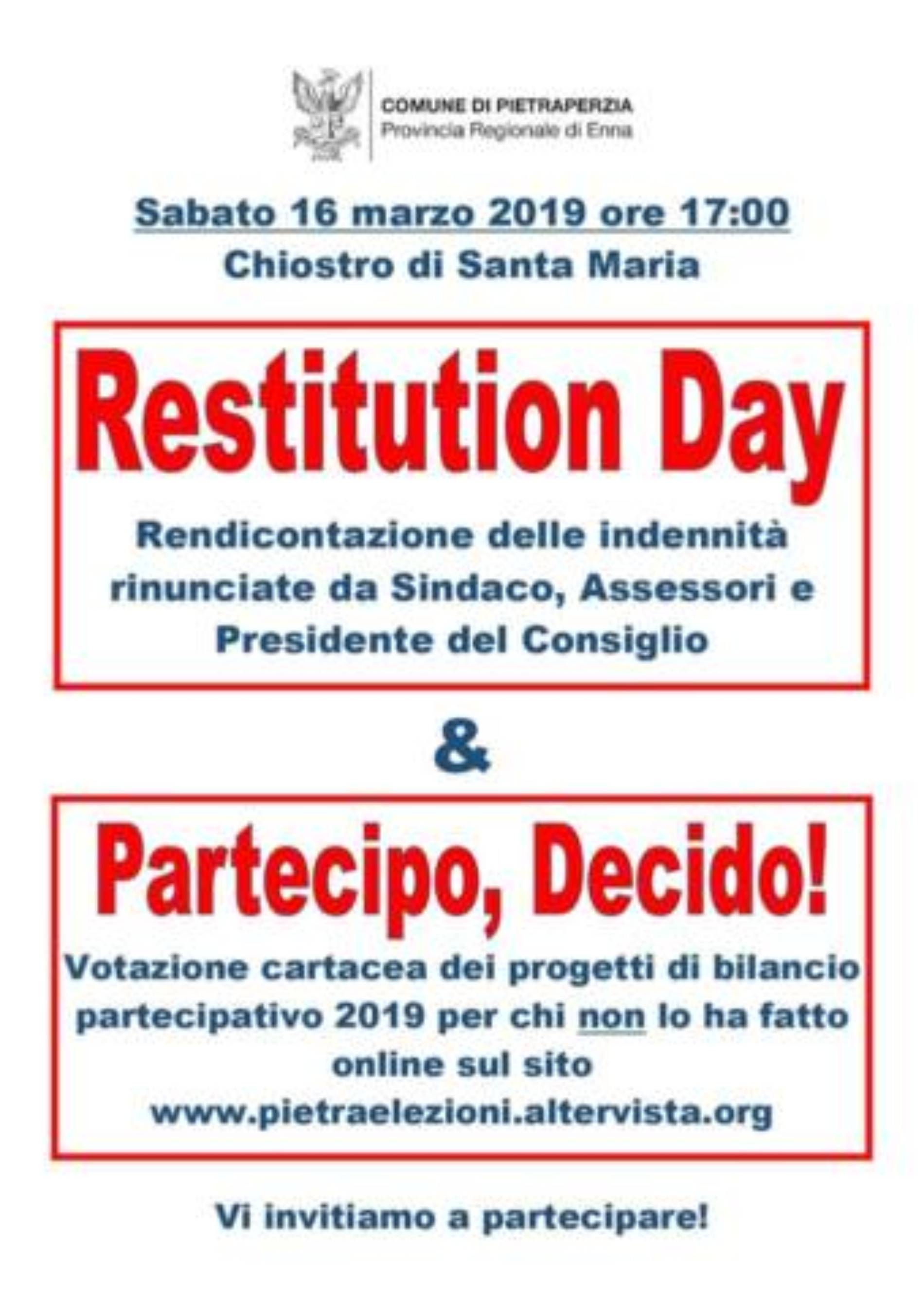 PIETRAPERZIA. La quota di indennità a cui rinunciano il sindaco, gli assessori e il presidente del consiglio comunale