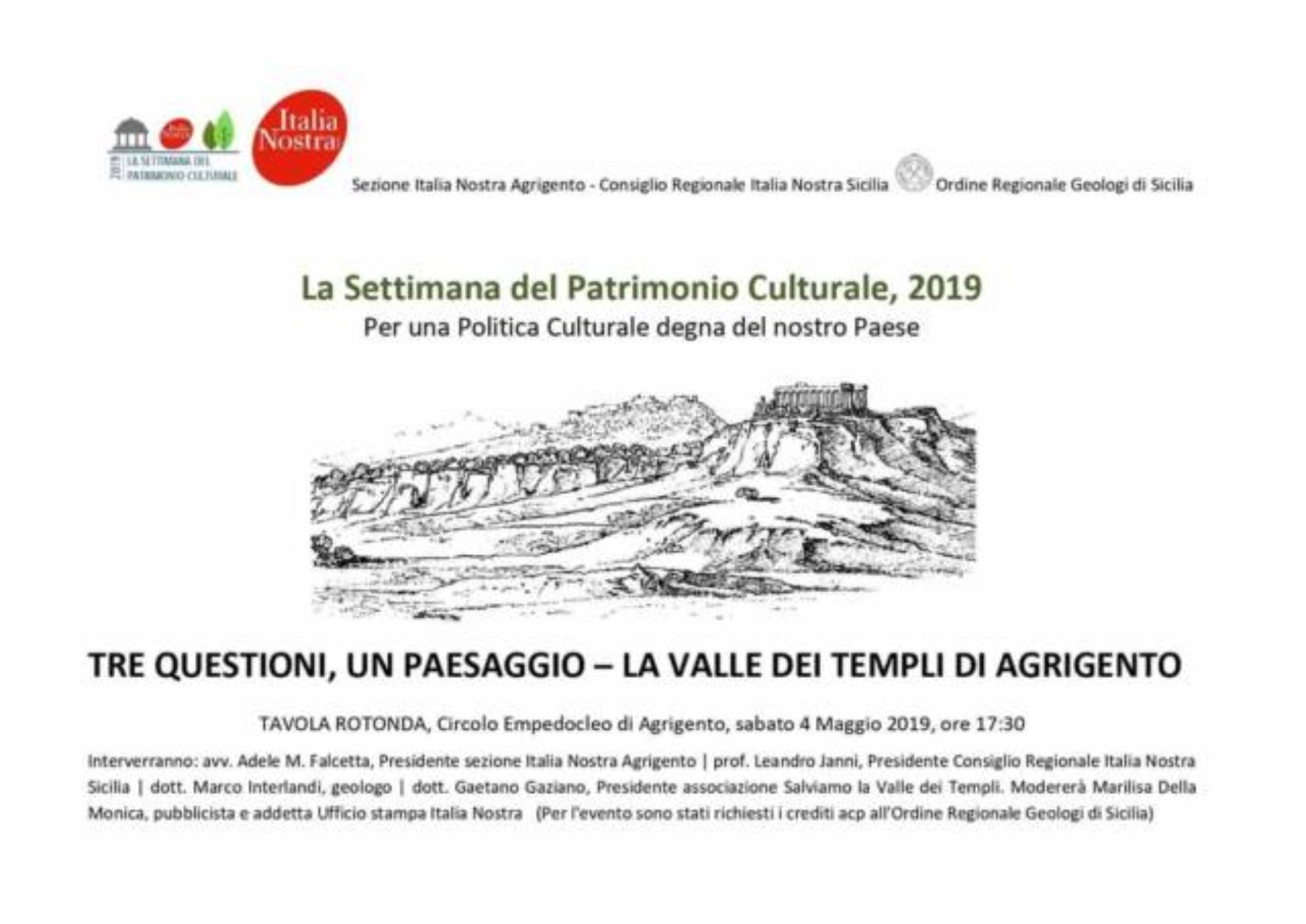 Tavola rotonda di Italia Nostra sulla Valle dei Templi ad Agrigento