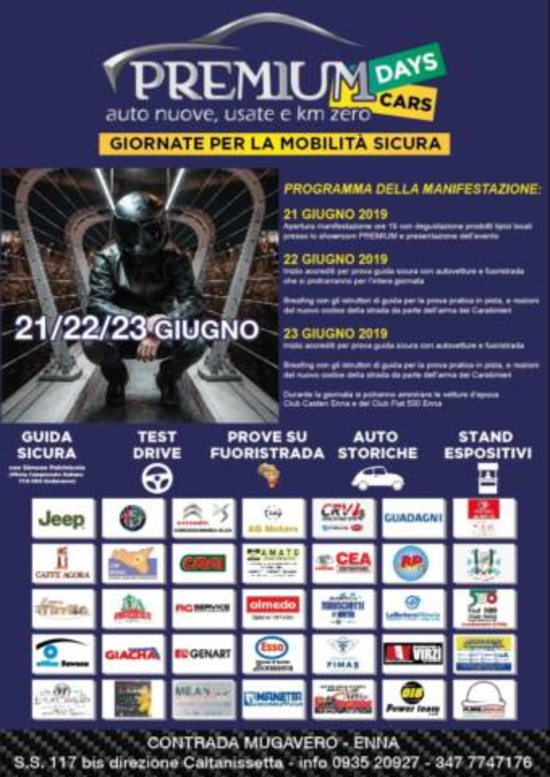 ENNA.  “PREMIUM CAR DAY” TRE GIORNI ALL’INSEGNA DELLA MOBILITA’ SICURA