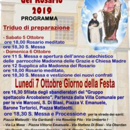 PIETRAPERZIA. Entrano nel vivo i festeggiamenti per la Madonna del Rosario.