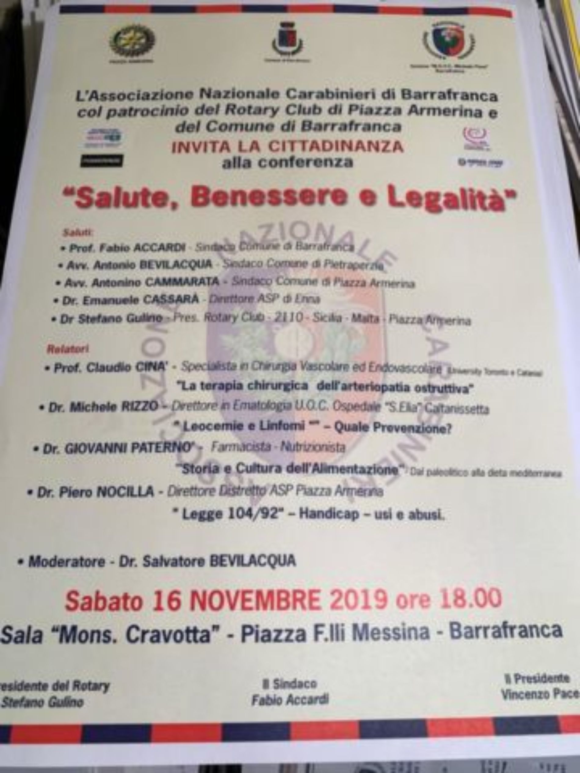 BARRAFRANCA. Salute, Benessere e Legalità.