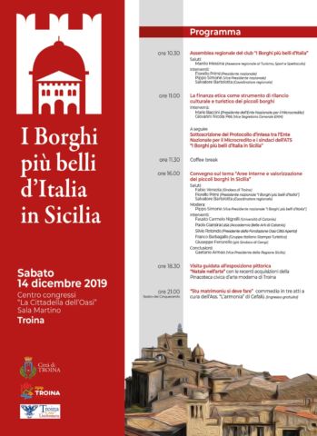 Locandina assemblea regionale I Borghi più belli d'Italia