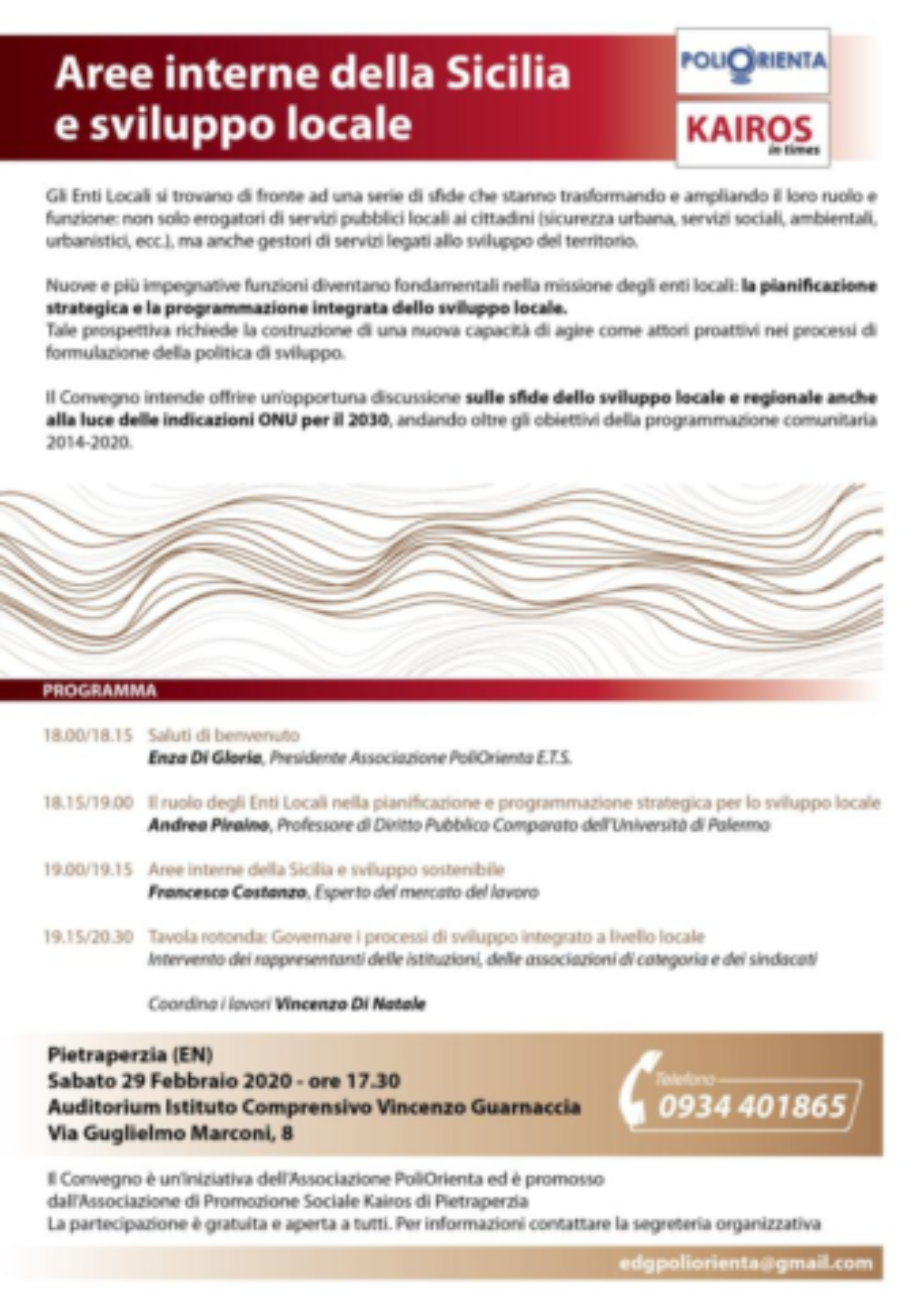 Pietraperzia. Convegno su “Aree interne della Sicilia e sviluppo locale”