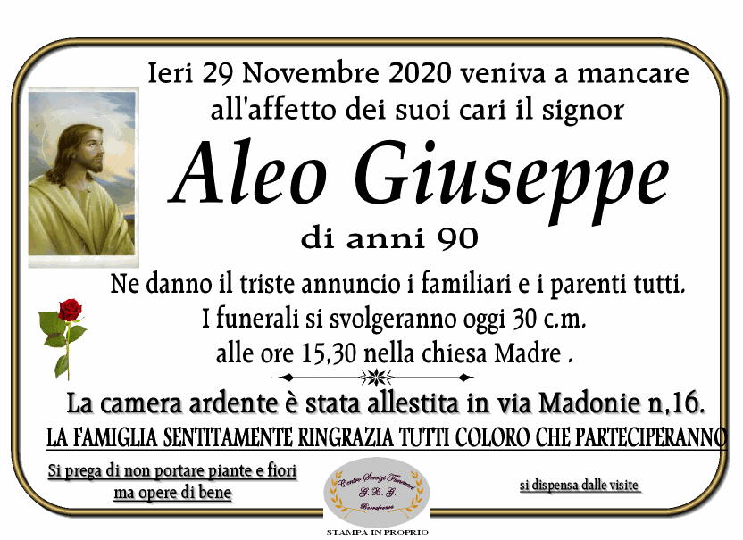 ANNUNCIO DI ALEO GIUSEPPE