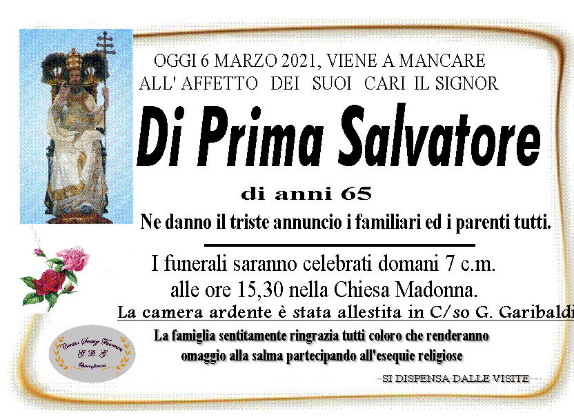 ANNUNCIO NUOVO DI DI PRIMA SALVATORE CORSO GARIBALDI