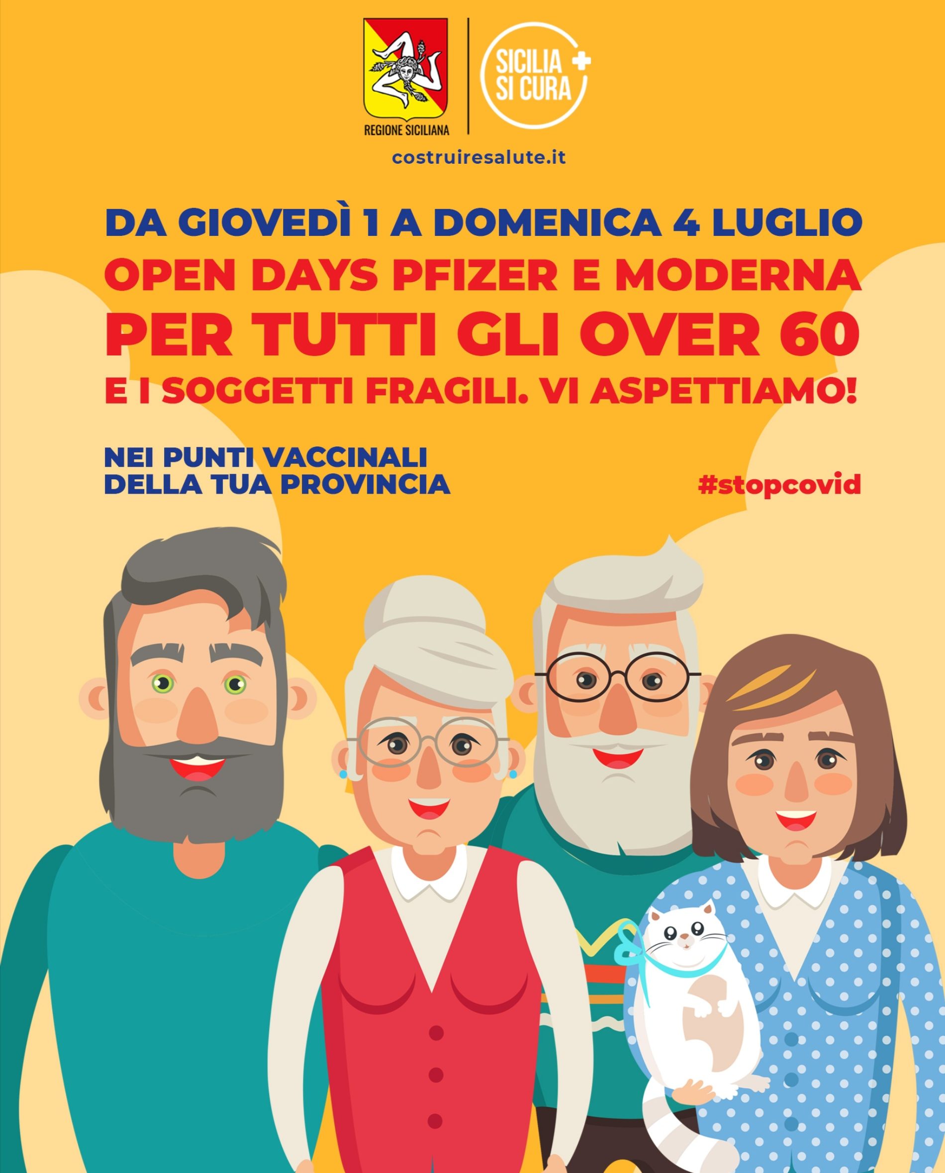 ASP Enna. Covid, tornano gli “Open days” con Pfizer e Moderna per fragili e over 60.
