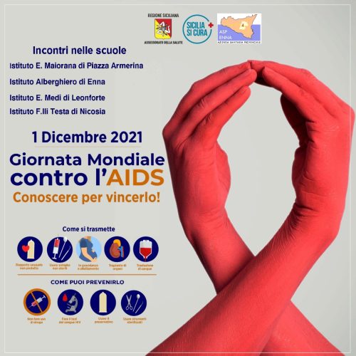 ASP Enna. 1° dicembre Giornata Mondiale contro l’AIDS