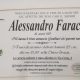 Annuncio servizi funerari agenzia G.B.G. signor Alessandro Faraci di anni 86