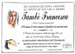 Tambè francesca anni 83 ved. costa