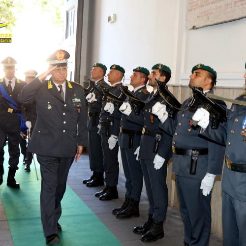 GDF CATANIA. Visita del Comandante Interregionale dell’Italia Sudoccidentale della Guardia di Finanza  Generale di Corpo d’Armata Rosario Lorusso al Comando Provinciale.