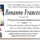 Annuncio servizi funerari agenzia G.B.G sig. Bonanno Francesco di anni 97