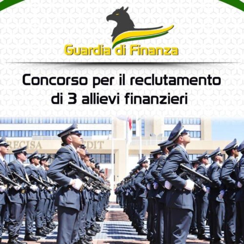 GUARDIA DI FINANZA. Reclutamento di 3 Allievi Finanzieri riservato ai congiunti delle Cosiddette “Vittime del Dovere”.