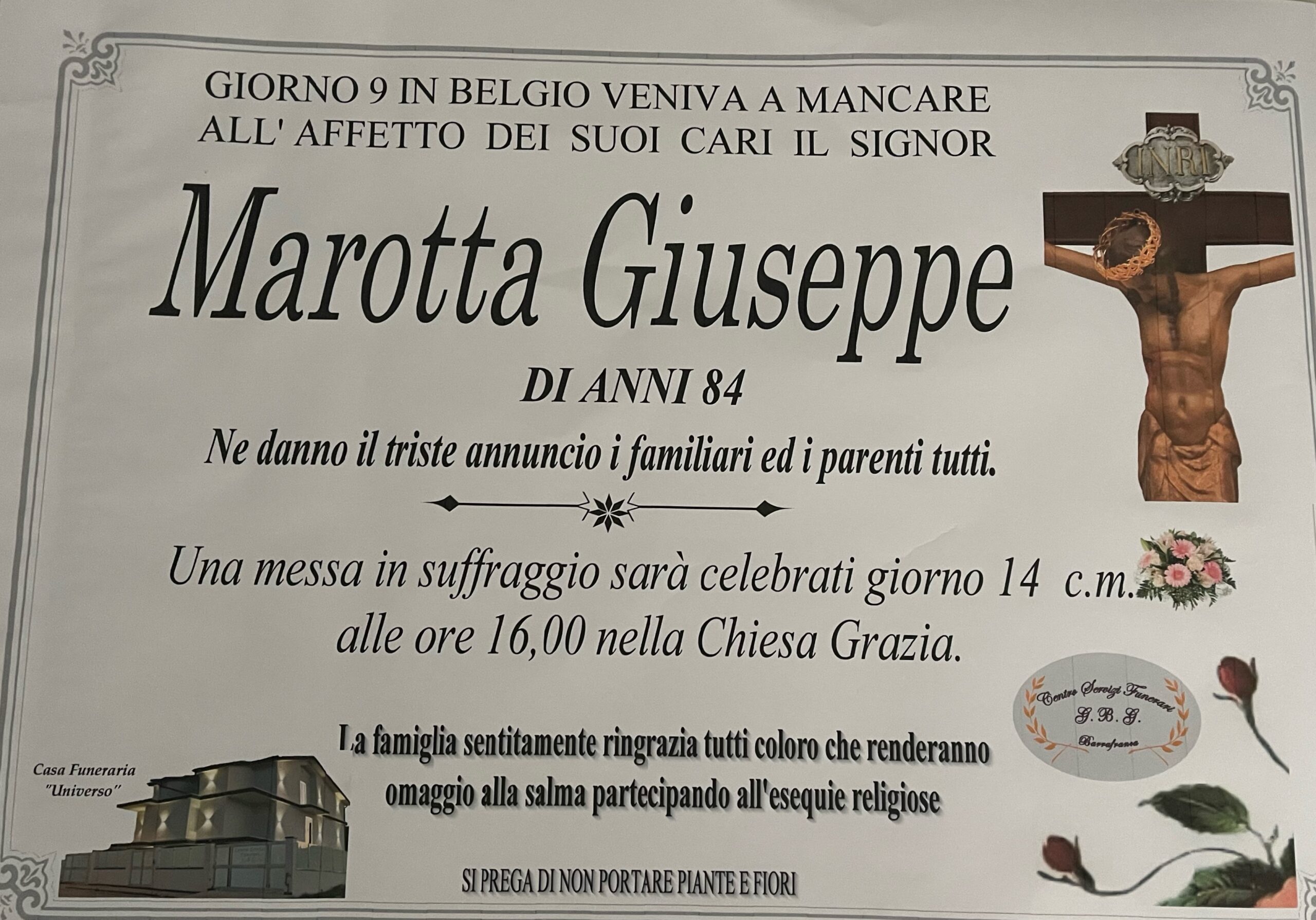 Marotta Giuseppe anni 84