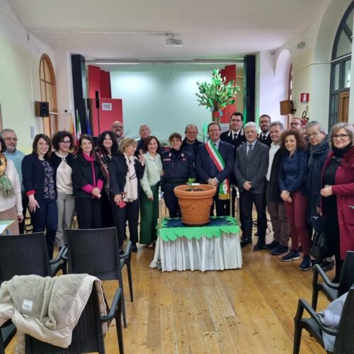 PIETRAPERZIA. Consegna e messa a dimora di una piantina ottenuta da talea dell’Albero di Falcone.
