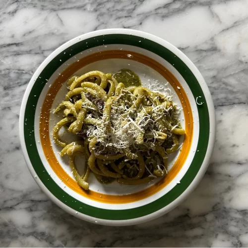 BARRAFRANCA. Spaccatelle alla rucola di Enrico Pantorno.