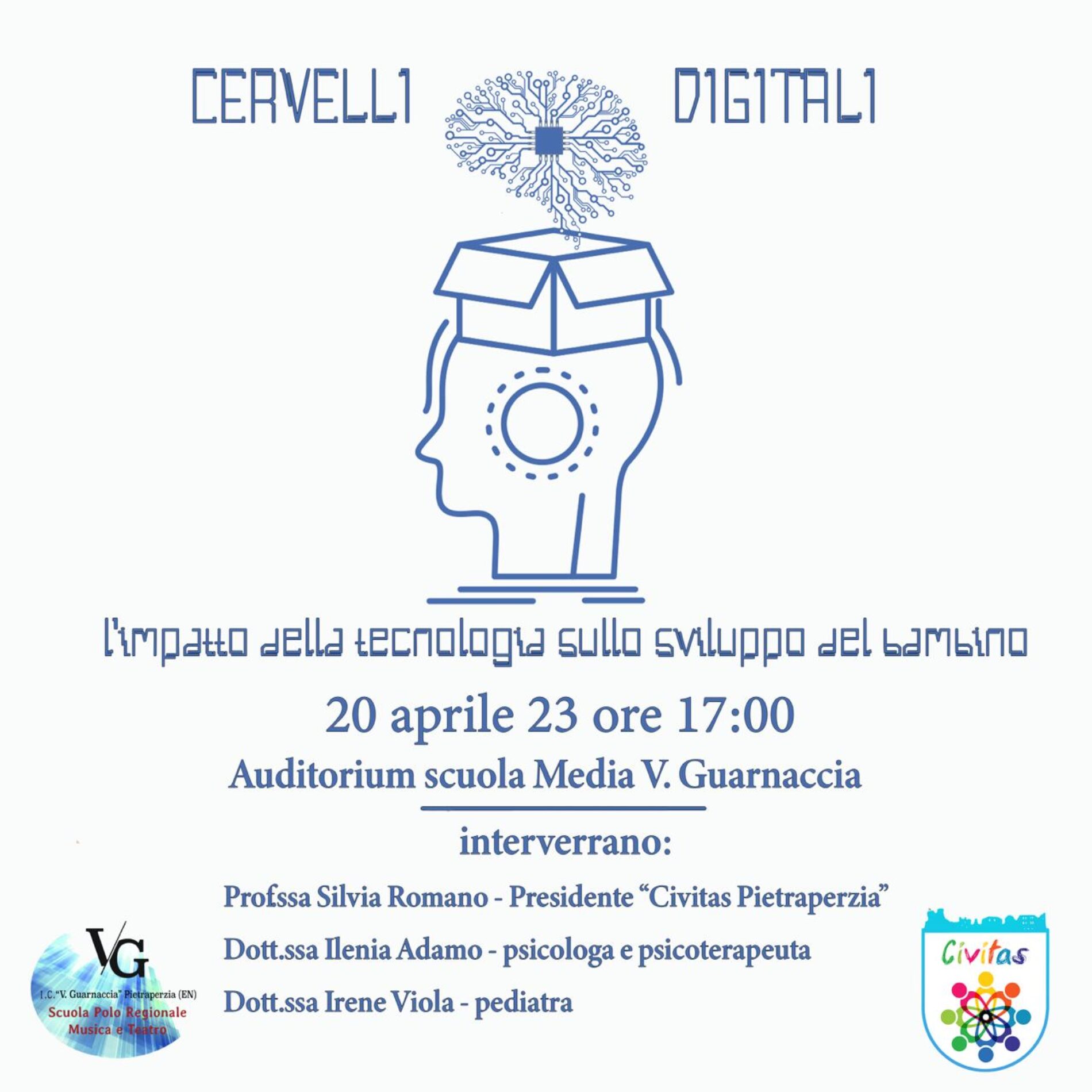 PIETRAPERZIA. “Cervelli Digitali. L‘impatto della tecnologia sullo sviluppo del bambino”.