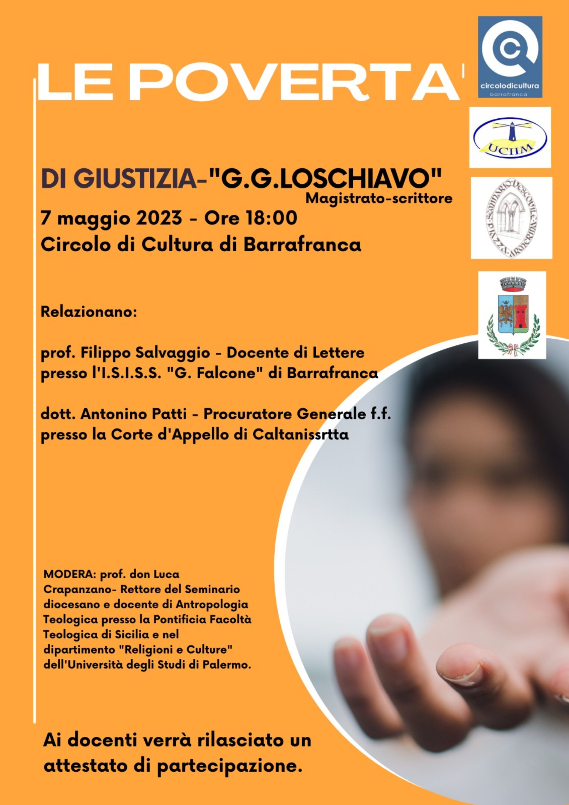 BARRAFRANCA. “Le Povertà di Giustizia. Guido Giuseppe Lo Schiavo, Magistrato Scrittore”.