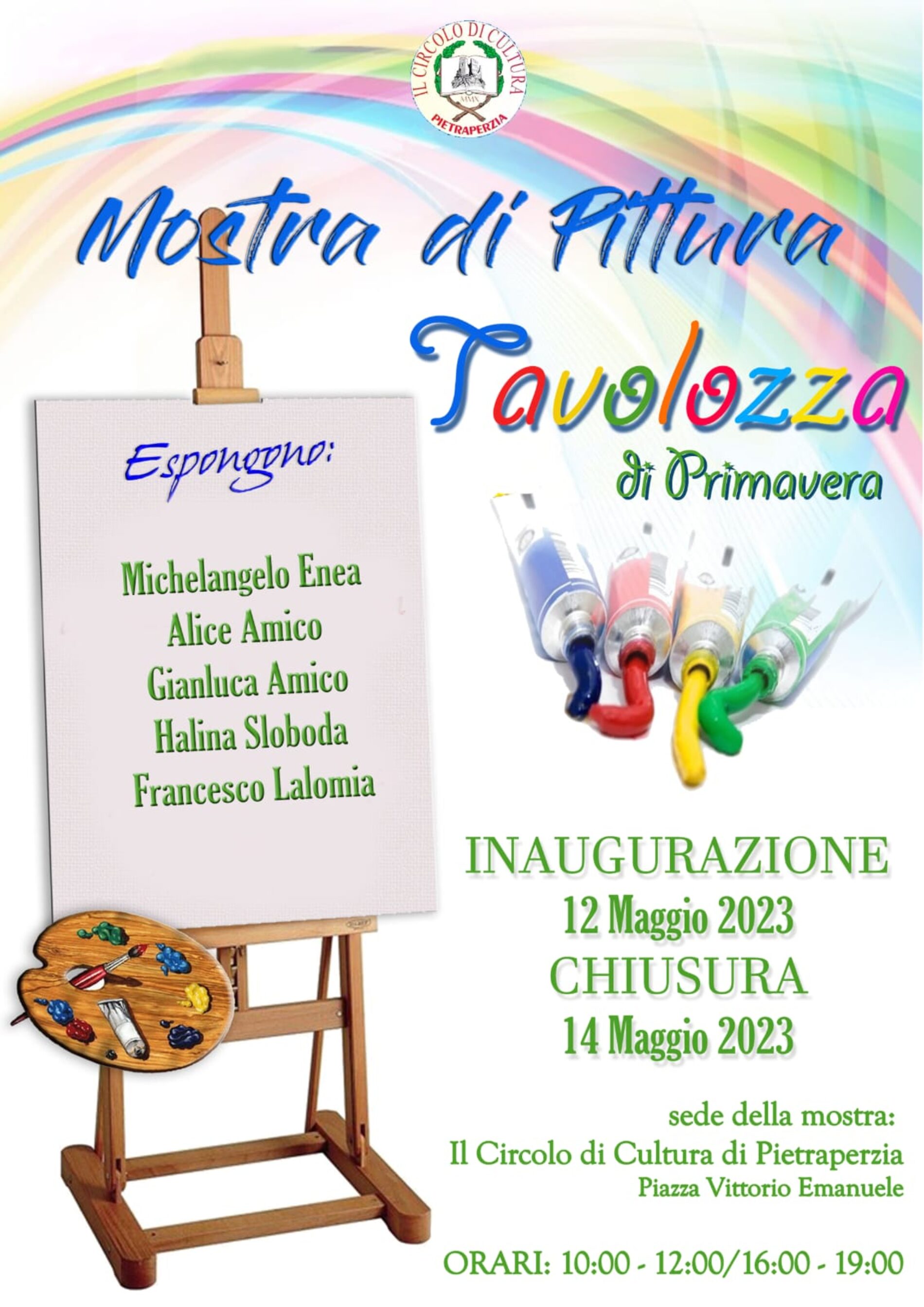 PIETRAPERZIA. Mostra di pittura al Circolo di Cultura di piazza Vittorio Emanuele.